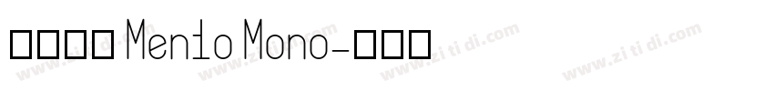 微软雅黑 Menlo Mono字体转换